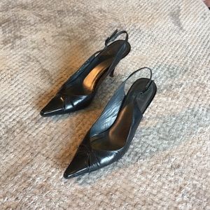Stuart Weitzman Black Kid Leather Sz M 9